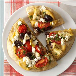 Grilled Greek Pita Pizzas Recipe Grilled Greek Pita Pizzas Recipe