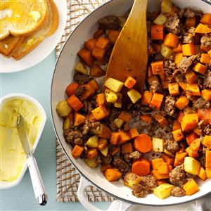 Hearty Sausage & Sweet Potatoes Recipe Hearty Sausage & Sweet Potatoes Recipe
