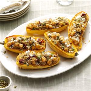 Quinoa-Stuffed Squash Boats Recipe Quinoa-Stuffed Squash Boats Recipe
