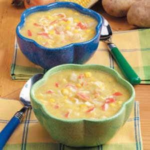 Creamy Corn Crab Soup Recipe | Taste of Home