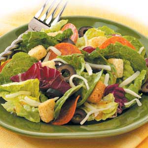 Pizza-Style Tossed Salad Recipe | Taste of Home