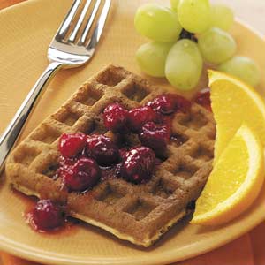 Cran-Orange Waffles Recipe Cran-Orange Waffles Recipe