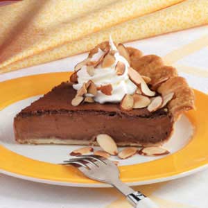 Almond-Fudge Custard Pie Recipe Almond-Fudge Custard Pie Recipe