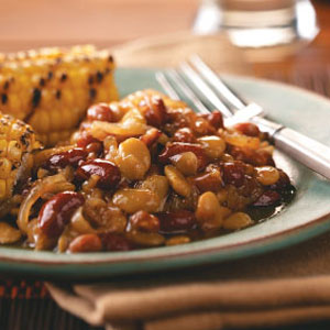 Saucy Calico Beans Recipe  Taste of Home