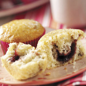 Raspberry-Filled Poppy Seed Muffins Recipe Raspberry-Filled Poppy Seed Muffins Recipe