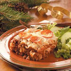 Hearty Pepperoni Pizza Casserole Recipe Hearty Pepperoni Pizza Casserole Recipe