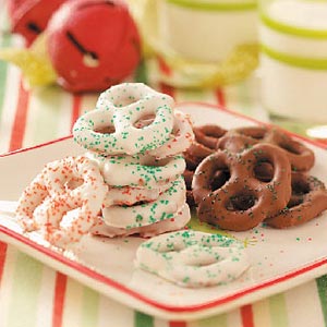Chocolate-Coated Pretzels Recipe Chocolate-Coated Pretzels Recipe