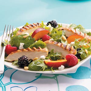 Lime Chicken on Fruited Spring Greens Recipe Lime Chicken on Fruited Spring Greens Recipe