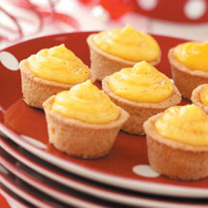 Eggnog-Filled Cookie Cups Recipe Eggnog-Filled Cookie Cups Recipe