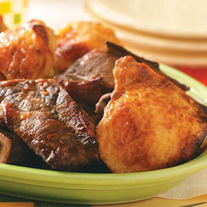 Maple Chicken 'n' Ribs Recipe | Taste of Home