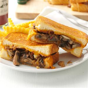 Mushroom & Onion Grilled Cheese Sandwiches Recipe Mushroom & Onion Grilled Cheese Sandwiches Recipe