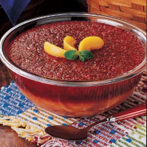 Peach-Cranberry Gelatin Salad Recipe Peach-Cranberry Gelatin Salad Recipe