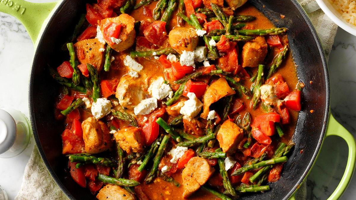 Chicken Goat Cheese Skillet Recipe How To Make It Taste Of Home