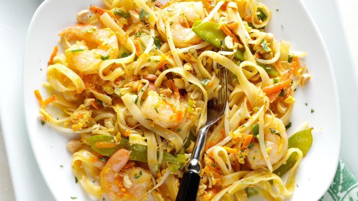 Colorful Shrimp Pad Thai Recipe How To Make It Taste Of Home