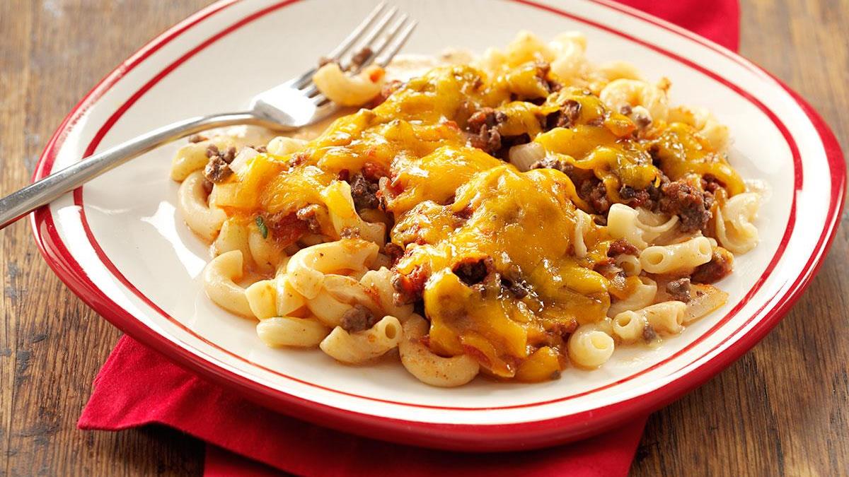Ground Beef Macaroni Casserole Recipe How To Make It Taste Of Home
