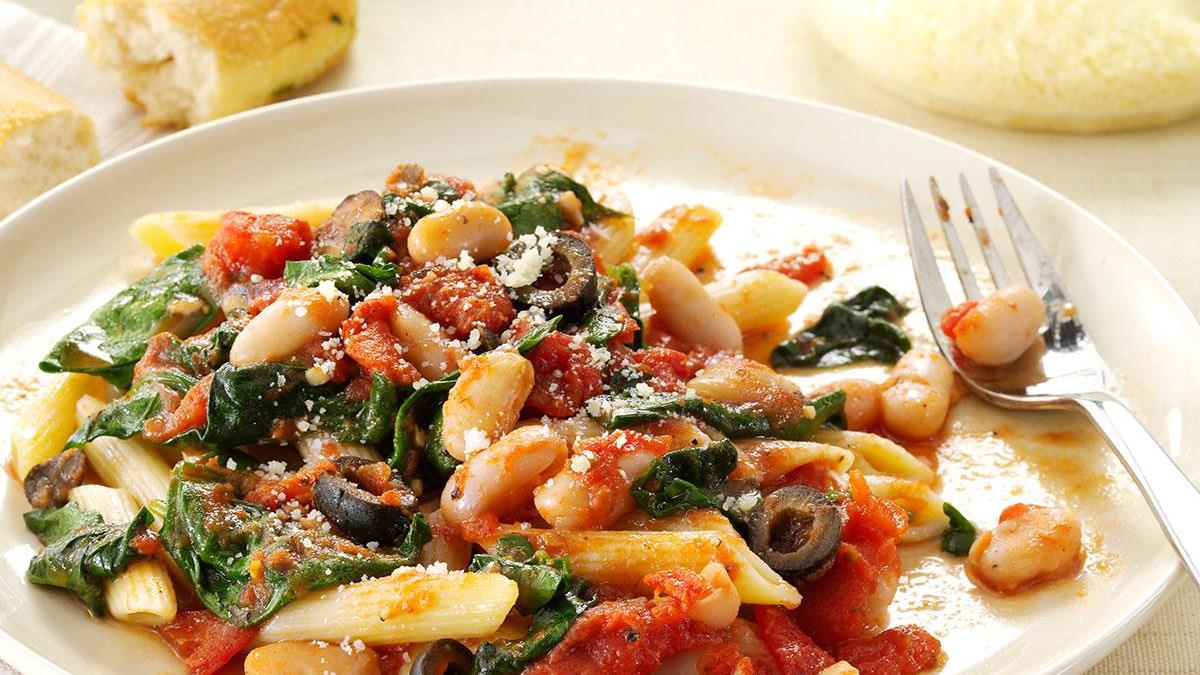 Penne with Tomatoes & White Beans Recipe: How to Make It