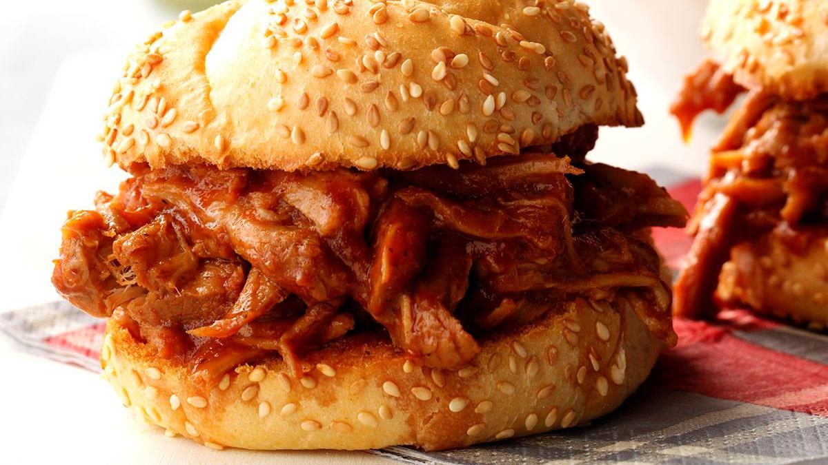 Tangy Pulled Pork Sandwiches Recipe: How to Make It | Taste of Home