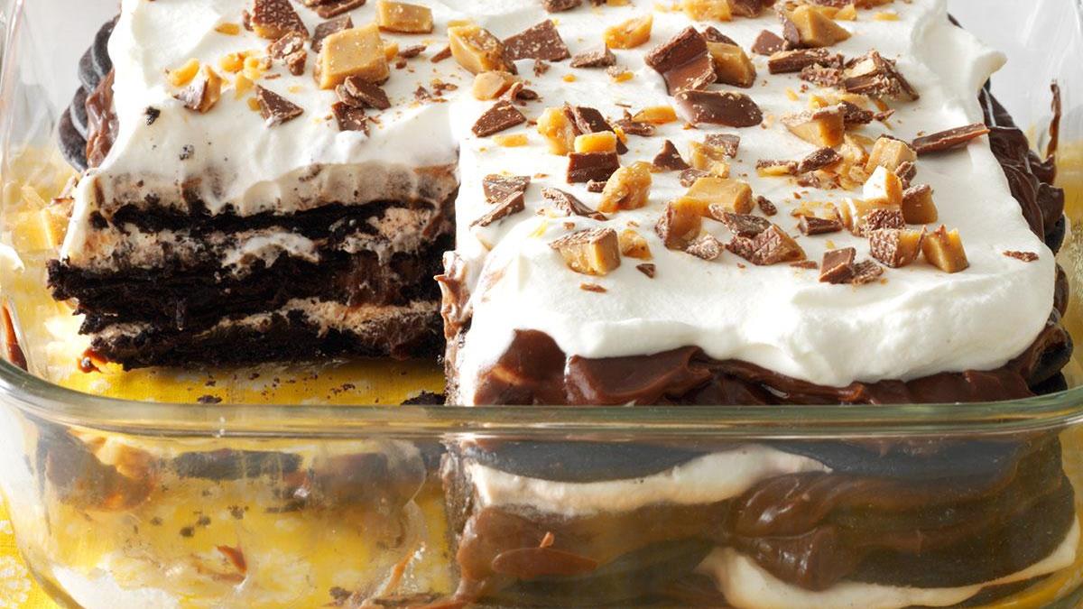 Double Chocolate Toffee Icebox Cake Recipe How To Make It