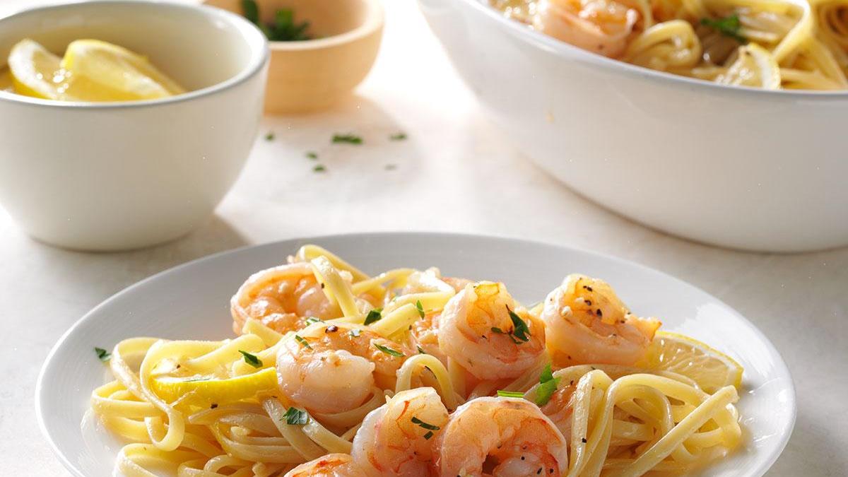 Lemon Shrimp Linguine Recipe How To Make It Taste Of Home