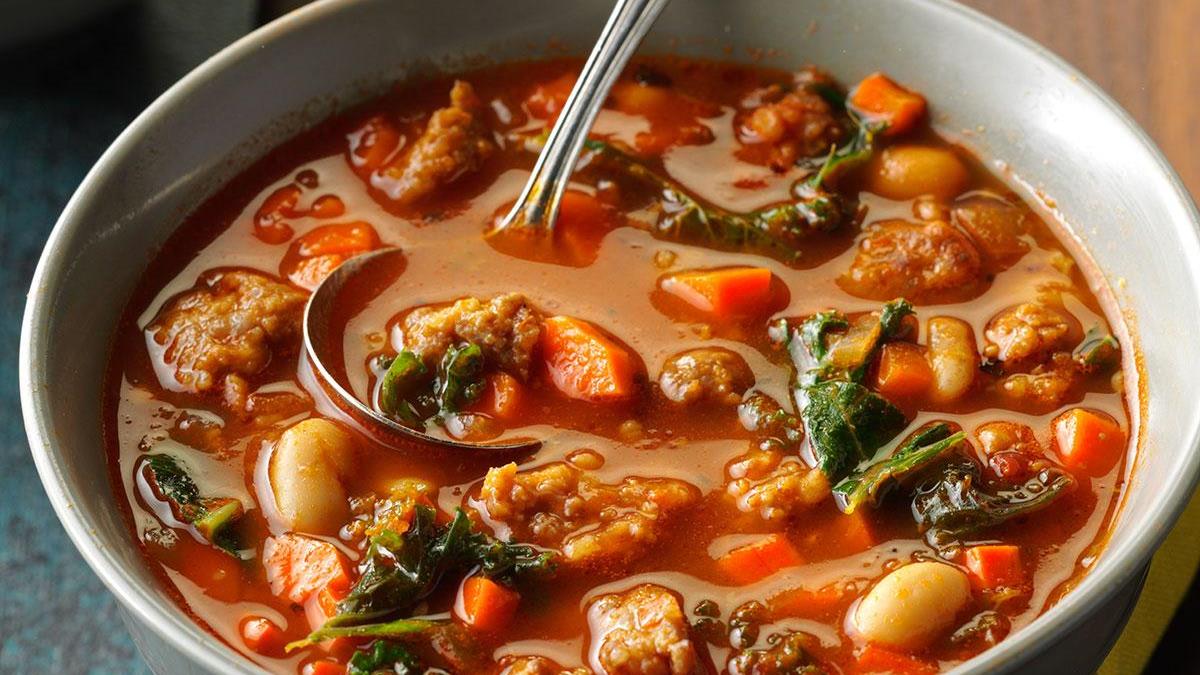 Italian Sausage And Kale Soup Recipe Taste Of Home