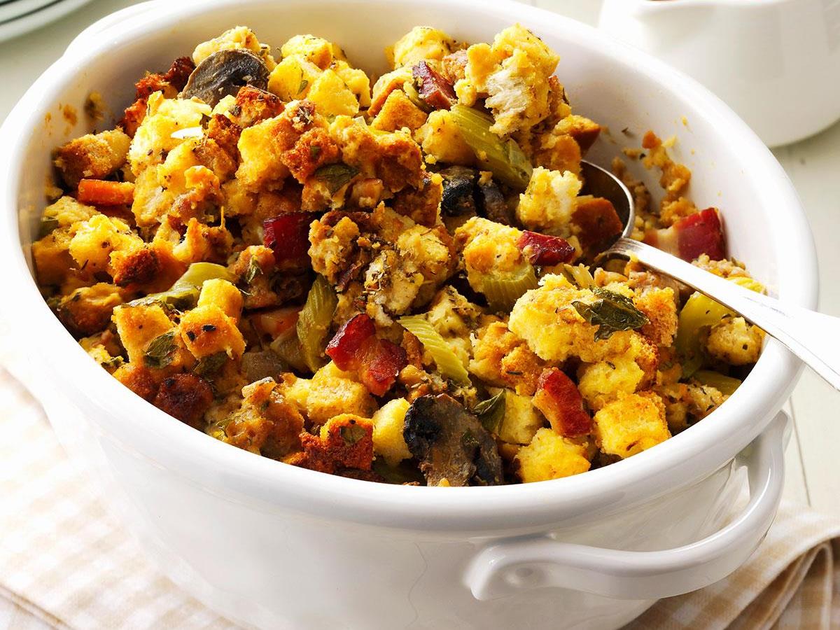 Bacon Sausage Stuffing Recipe How To Make It Taste Of Home