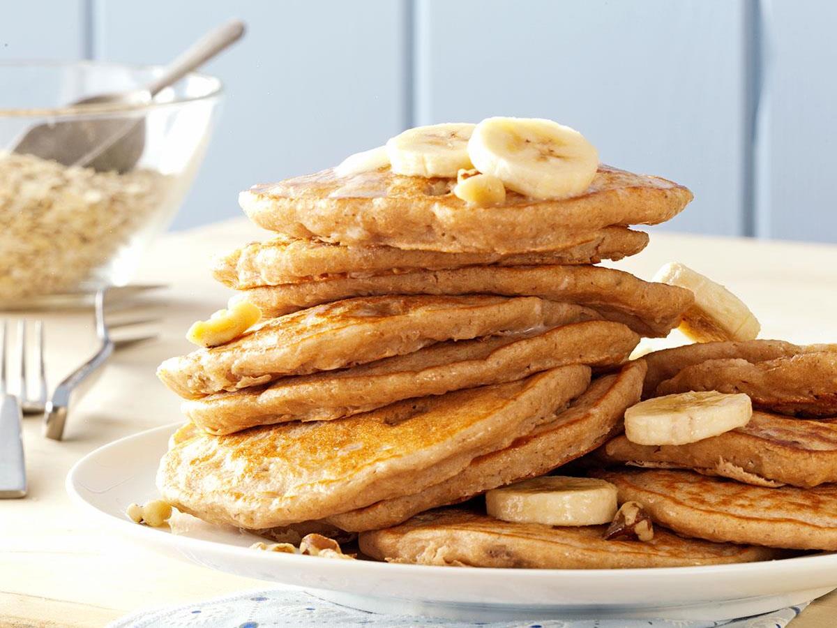 Banana Oatmeal Pancakes Recipe Taste Of Home