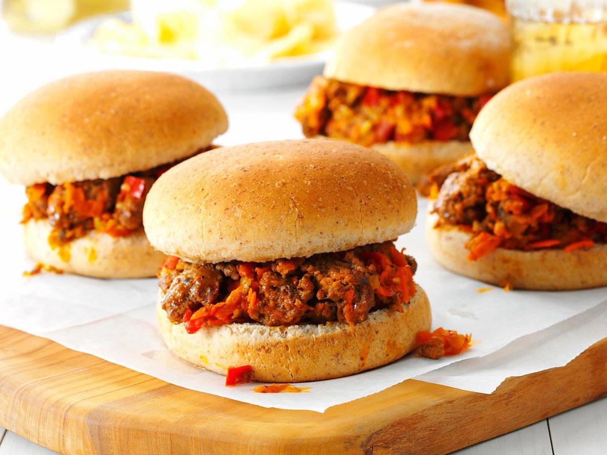 Beef Veggie Sloppy Joes Recipe How To Make It Taste Of Home