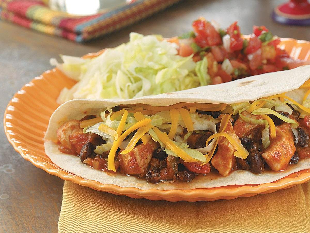 Black Bean Chicken Tacos Recipe How To Make It Taste Of Home