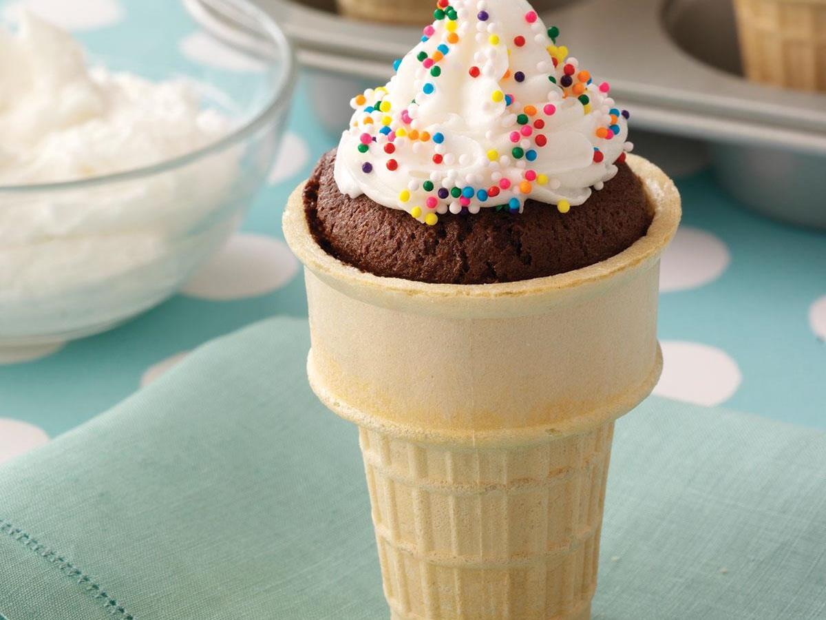 Chocolate Cupcake Cones Recipe How To Make It Taste Of Home