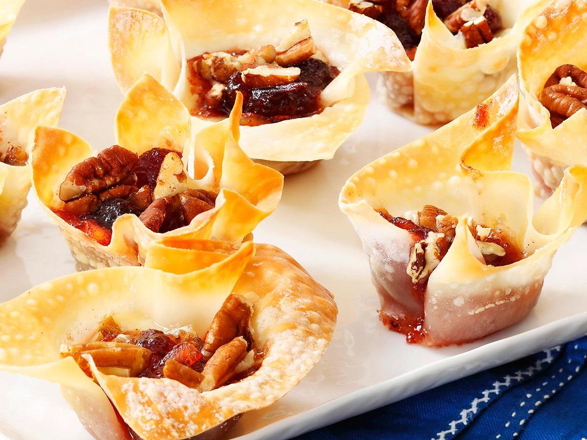 Cranberry Pecan Brie Cups Recipe Taste Of Home
