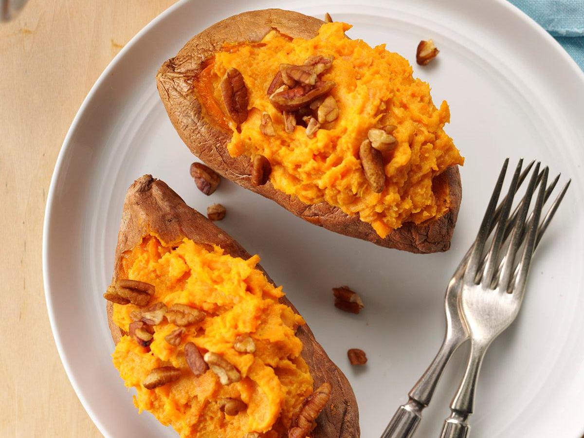 Baked Sweet Potato Whole Grain Toast Vegan Pre Workout Meal