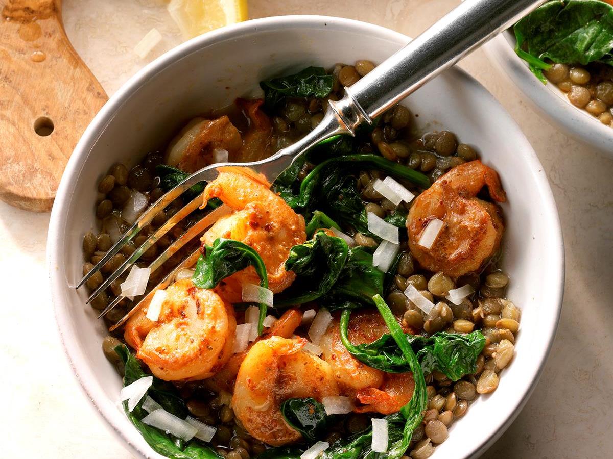 East Coast Shrimp And Lentil Bowls Recipe How To Make It Taste Of Home