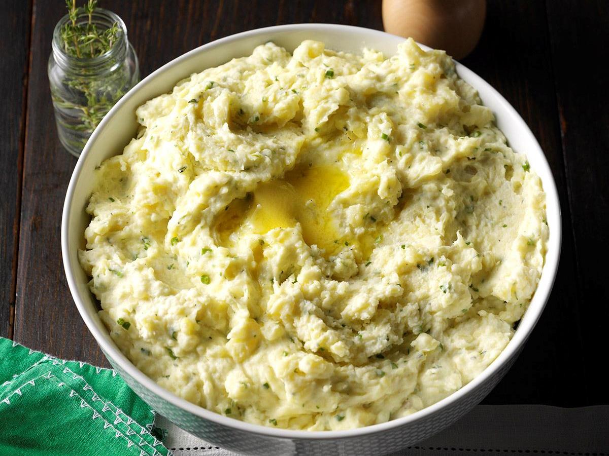 Garlic And Herb Mashed Potatoes Recipe Taste Of Home