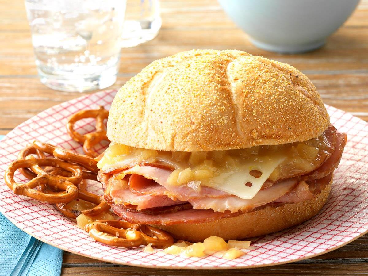 Hot Pineapple Ham Sandwiches Recipe Taste Of Home