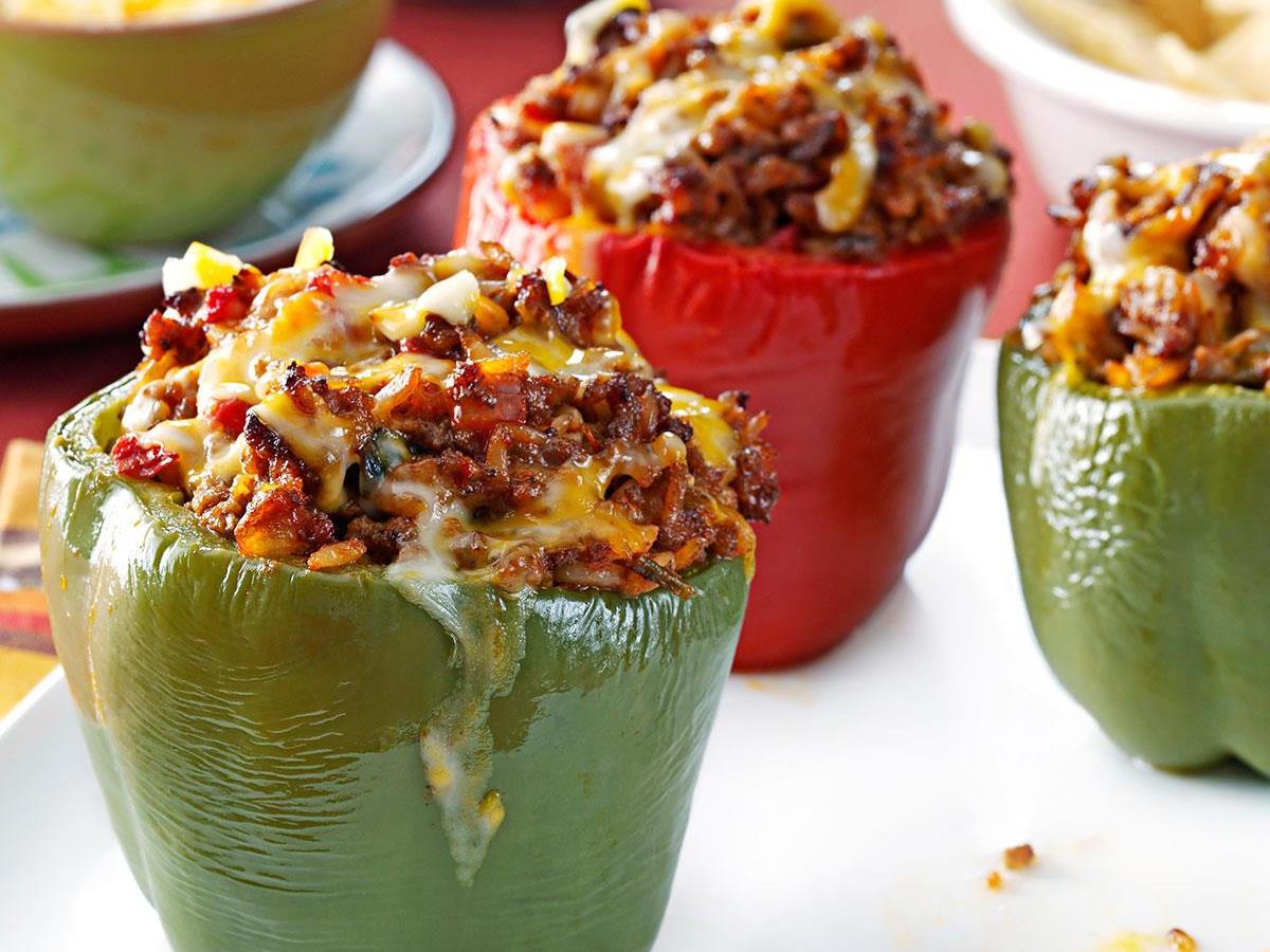 Mexican Beef Stuffed Peppers Recipe How To Make It Taste Of Home