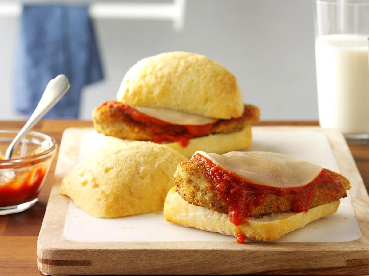 Parmesan Chicken Sandwiches Recipe How To Make It Taste Of Home