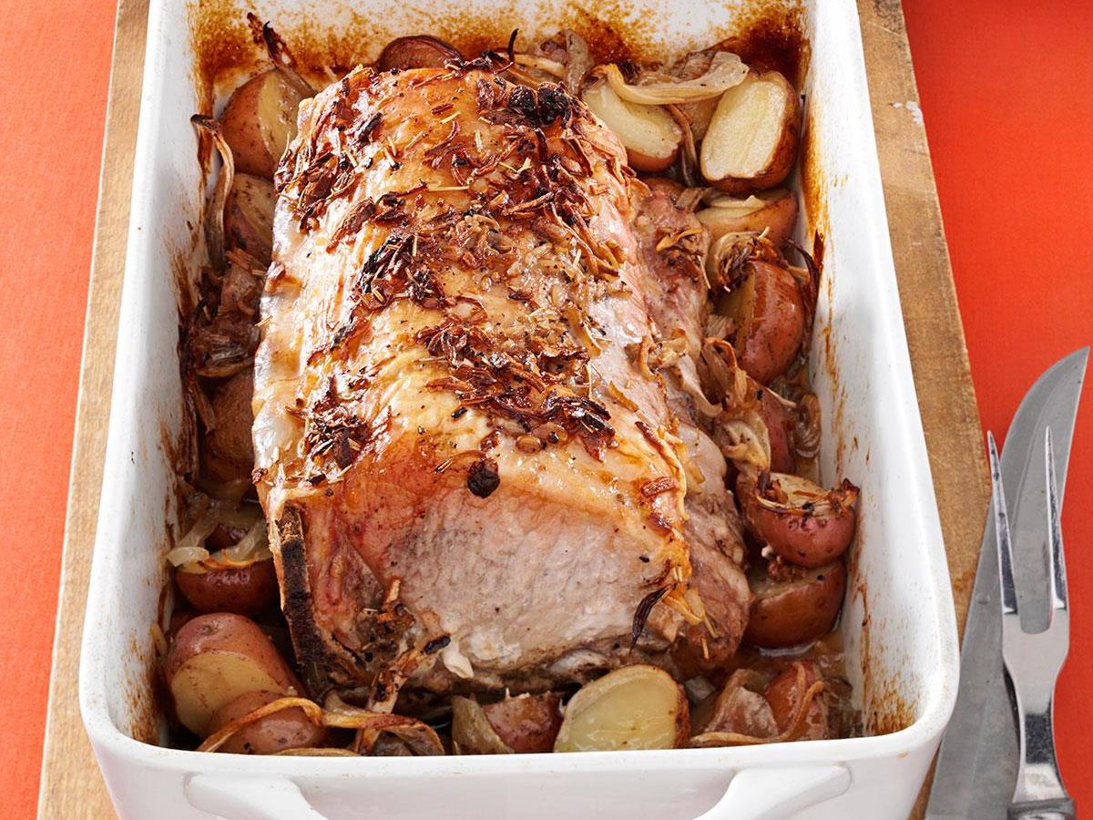 Roast Pork And Potatoes Recipe How To Make It Taste Of Home