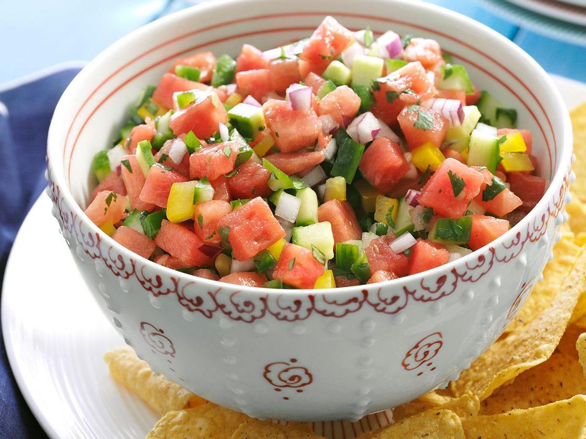 Spicy Watermelon Salsa Recipe How To Make It Taste Of Home