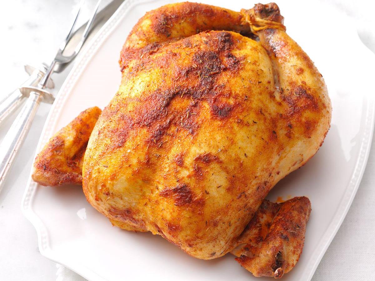 Savory Rubbed Roast Chicken Recipe How To Make It Taste Of Home