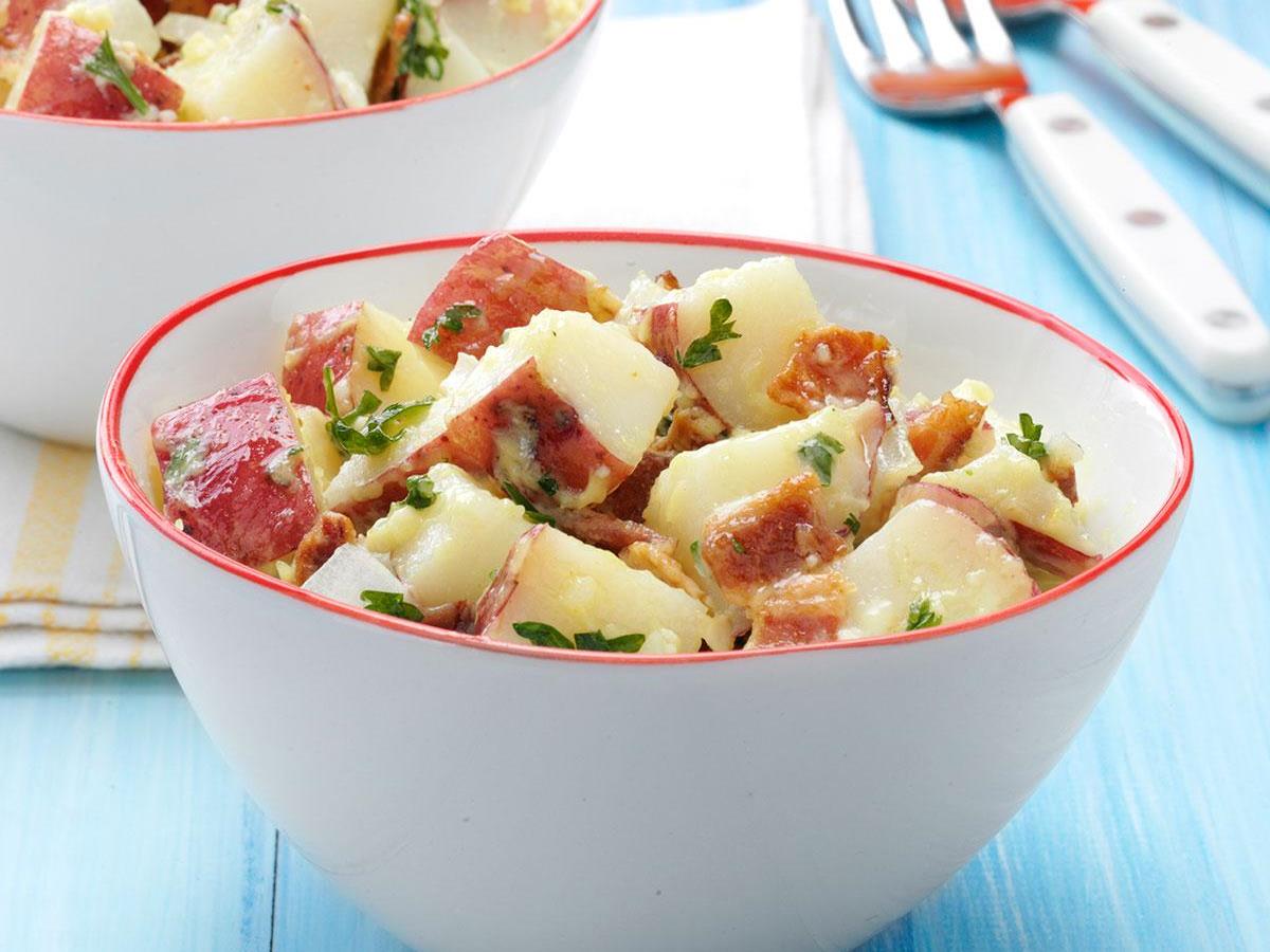 Quick Bacon Potato Salad Recipe How To Make It Taste Of Home