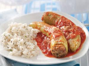 Three Meat Stuffed Banana Peppers Recipe Taste Of Home